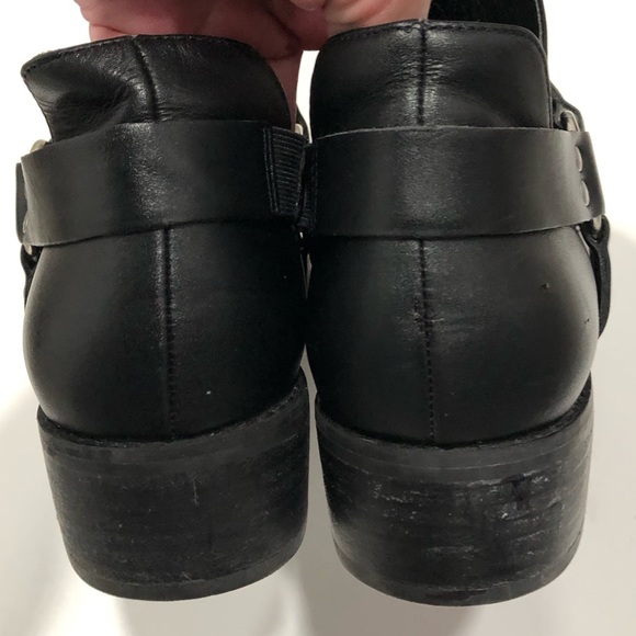 BP Black Leather Moto Ankle Boots - Picture 11 of 13